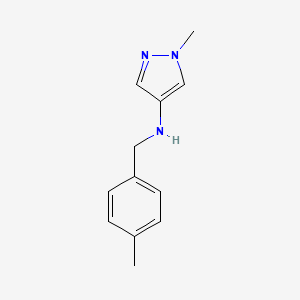 molecular formula C12H15N3 B12115365 1-Methyl-N-(4-methylbenzyl)-1H-pyrazol-4-amine 