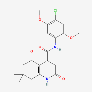 N-(4-chloro-2,5-dimethoxyphenyl)-7,7-dimethyl-2,5-dioxo-1,2,3,4,5,6,7,8-octahydroquinoline-4-carboxamide