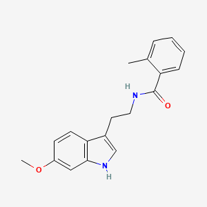 molecular formula C19H20N2O2 B12115417 N-[2-(6-methoxy-1H-indol-3-yl)ethyl]-2-methylbenzamide 