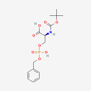 molecular formula C15H22NO8P B12115434 Boc-Ser(PO(OBzl)OH)-OH 