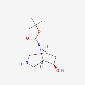 tert-butyl (1S,5S,6R)-6-hydroxy-3,8-diazabicyclo[3.2.1]octane-8-carboxylate