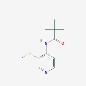 molecular formula C11H16N2OS B12115507 Propanamide, 2,2-dimethyl-N-[3-(methylthio)-4-pyridinyl]- CAS No. 86847-72-5