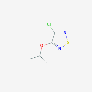 molecular formula C5H7ClN2OS B12115517 3-Chloro-4-isopropoxy-[1,2,5]thiadiazole 