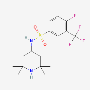 4-fluoro-N-(2,2,6,6-tetramethylpiperidin-4-yl)-3-(trifluoromethyl)benzene-1-sulfonamide