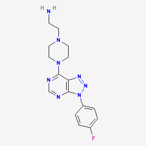 2-(4-(3-(4-fluorophenyl)-3H-[1,2,3]triazolo[4,5-d]pyrimidin-7-yl)piperazin-1-yl)ethanamine