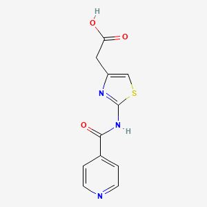 [2-(Isonicotinoylamino)-1,3-thiazol-4-yl]acetic acid