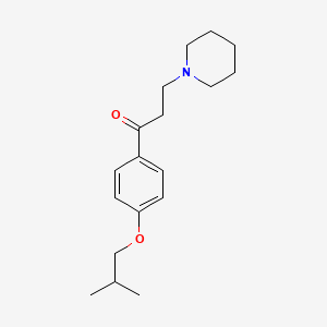 molecular formula C18H27NO2 B1211558 1-[4-(2-Methylpropoxy)phenyl]-3-(1-piperidinyl)-1-propanone 
