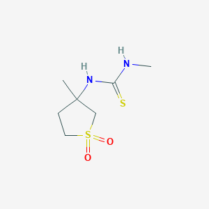 molecular formula C7H14N2O2S2 B12115625 1-Methyl-3-(3-methyl-1,1-dioxothiolan-3-yl)thiourea 