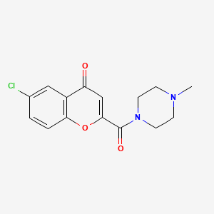 molecular formula C15H15ClN2O3 B12115631 6-chloro-2-[(4-methylpiperazin-1-yl)carbonyl]-4H-chromen-4-one 