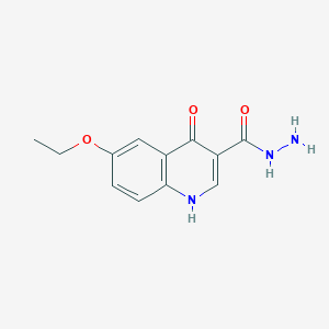 molecular formula C12H13N3O3 B12115638 4-Hydroxy-6-ethoxyquinoline-3-carbohydrazide 