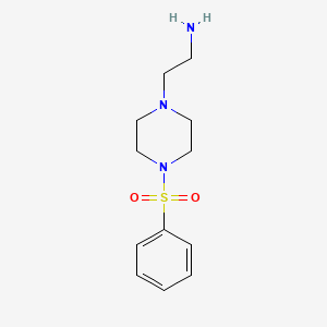 molecular formula C12H19N3O2S B12115653 (2-[4-(Phenylsulfonyl)piperazin-1-YL]ethyl)amine CAS No. 937650-36-7