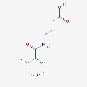 molecular formula C11H12FNO3 B12115659 Butanoic acid, 4-[(2-fluorobenzoyl)amino]- CAS No. 257952-12-8