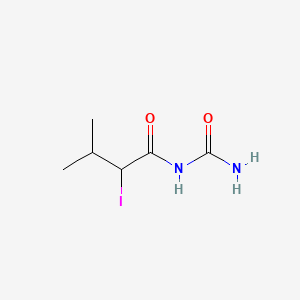 molecular formula C6H11IN2O2 B1211568 Butanamide, N-(aminocarbonyl)-2-iodo-3-methyl- CAS No. 533-63-1