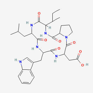 molecular formula C32H44N6O7 B12115700 cyclo[DL-Asp-DL-Pro-DL-xiIle-DL-Leu-DL-Trp] 