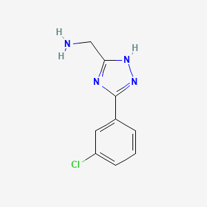 molecular formula C9H9ClN4 B12115708 (5-(3-Chlorophenyl)-4H-1,2,4-triazol-3-YL)methanamine 