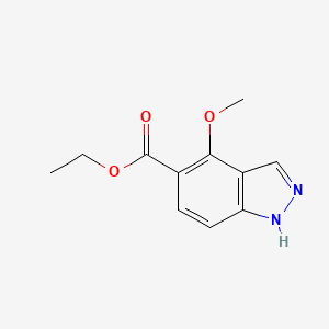 molecular formula C11H12N2O3 B12115765 ethyl 4-methoxy-1H-indazole-5-carboxylate 