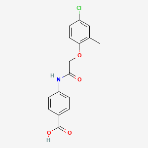 molecular formula C16H14ClNO4 B12115775 4-{[(4-Chloro-2-methylphenoxy)acetyl]amino}benzoic acid CAS No. 6293-96-5