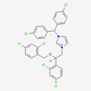 molecular formula C31H23Cl6N2O+ B1211579 Calmidazolium CAS No. 95013-41-5
