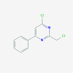 molecular formula C11H8Cl2N2 B12115796 4-Chloro-2-(chloromethyl)-6-phenylpyrimidine CAS No. 1240596-23-9