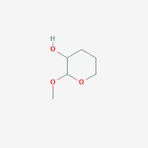 molecular formula C6H12O3 B12115833 2-Methoxytetrahydro-2H-pyran-3-ol 