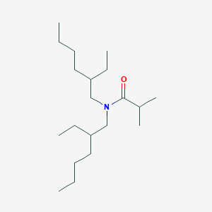 molecular formula C20H41NO B1211584 Propanamide, N,N-bis(2-ethylhexyl)-2-methyl- CAS No. 112724-95-5