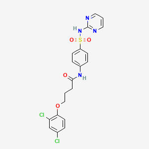 molecular formula C20H18Cl2N4O4S B12115840 4-(2,4-dichlorophenoxy)-N-[4-(pyrimidin-2-ylsulfamoyl)phenyl]butanamide 