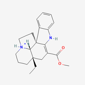 molecular formula C21H27N2O2+ B1211588 Vincadifformine(1+) 