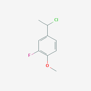 molecular formula C9H10ClFO B12115881 4-(1-Chloroethyl)-2-fluoro-1-methoxybenzene 