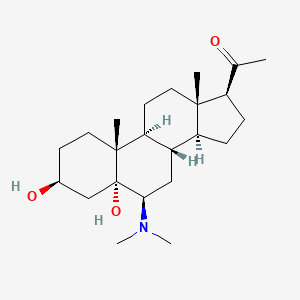 molecular formula C23H39NO3 B1211589 6beta-(Dimethylamino)-3beta,5-dihydroxy-5alpha-pregnan-20-one CAS No. 7144-27-6