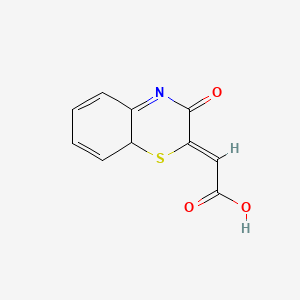 molecular formula C10H7NO3S B12115891 (2Z)-2-(3-oxo-8aH-1,4-benzothiazin-2-ylidene)acetic acid 