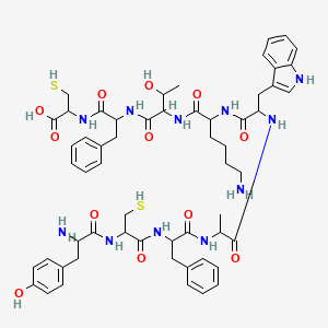 molecular formula C57H73N11O12S2 B12115951 H-DL-Tyr-DL-Cys-DL-Phe-DL-Ala-DL-Trp-DL-Lys-DL-xiThr-DL-Phe-DL-Cys-OH 