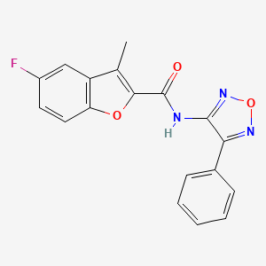 5-fluoro-3-methyl-N-(4-phenyl-1,2,5-oxadiazol-3-yl)-1-benzofuran-2-carboxamide