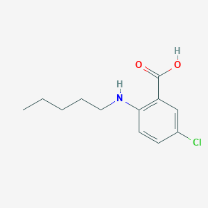 molecular formula C12H16ClNO2 B12116023 Benzoic acid, 5-chloro-2-(pentylamino)- CAS No. 937682-01-4