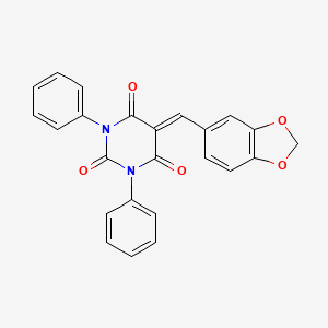 5-(1,3-benzodioxol-5-ylmethylidene)-1,3-diphenylpyrimidine-2,4,6(1H,3H,5H)-trione