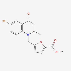 Methyl 5-((6-bromo-2-methyl-4-oxoquinolin-1(4H)-yl)methyl)furan-2-carboxylate