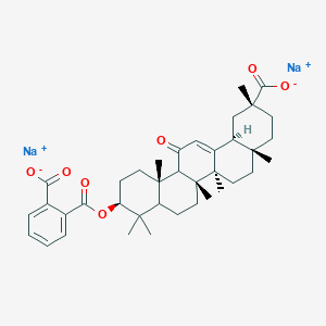 molecular formula C38H48Na2O7 B1211615 Glycyrrhetinic acid 3-O-hemiphthalate CAS No. 66067-20-7