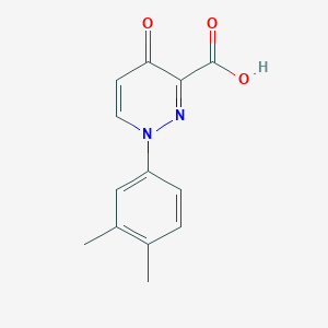 molecular formula C13H12N2O3 B12116156 1-(3,4-Dimethylphenyl)-4-oxo-1,4-dihydropyridazine-3-carboxylic acid 