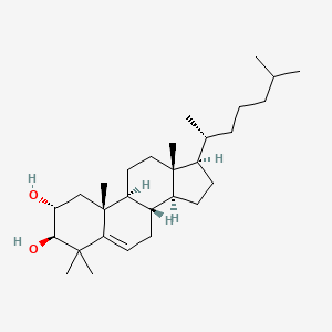 molecular formula C29H50O2 B12116231 Cholest-5-ene-2a,3b-diol, 4,4-dimethyl-(7CI,8CI) 