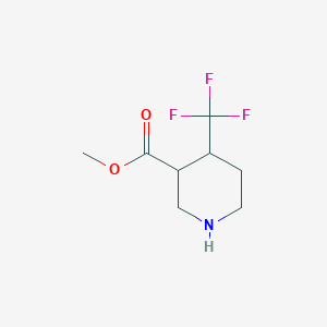 molecular formula C8H12F3NO2 B12116242 methyl 4-(trifluoromethyl)piperidine-3-carboxylate 