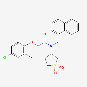 2-(4-chloro-2-methylphenoxy)-N-(1,1-dioxidotetrahydrothiophen-3-yl)-N-(naphthalen-1-ylmethyl)acetamide