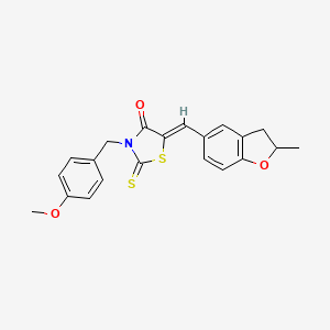 (5Z)-3-(4-methoxybenzyl)-5-[(2-methyl-2,3-dihydro-1-benzofuran-5-yl)methylidene]-2-thioxo-1,3-thiazolidin-4-one