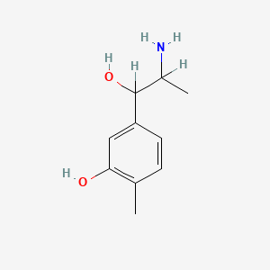 molecular formula C10H15NO2 B1211638 5-(2-Amino-1-hydroxypropyl)-2-methylphenol CAS No. 35838-57-4