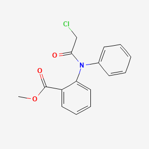 molecular formula C16H14ClNO3 B12116512 Benzoic acid, 2-[(chloroacetyl)phenylamino]-, methyl ester CAS No. 91855-59-3