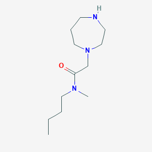 molecular formula C12H25N3O B12116526 1H-1,4-Diazepine-1-acetamide, N-butylhexahydro-N-methyl- CAS No. 87055-47-8