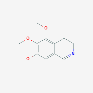 molecular formula C12H15NO3 B12116563 5,6,7-Trimethoxy-3,4-dihydroisoquinoline 