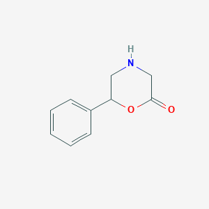 molecular formula C10H11NO2 B12116571 6-Phenylmorpholin-2-one 