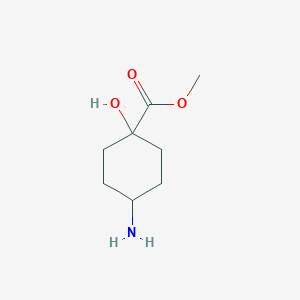 molecular formula C8H15NO3 B12116577 Methyl 4-amino-1-hydroxycyclohexane-1-carboxylate 