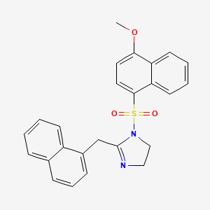 1-[(4-methoxynaphthalen-1-yl)sulfonyl]-2-(naphthalen-1-ylmethyl)-4,5-dihydro-1H-imidazole