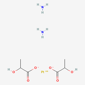 molecular formula C6H16N2O6Pt B1211662 Diammine platinum(II) dilactate CAS No. 78022-86-3
