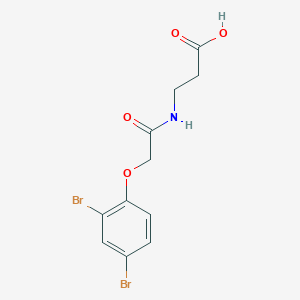 molecular formula C11H11Br2NO4 B12116623 beta-Alanine, N-[2-(2,4-dibromophenoxy)acetyl]- CAS No. 1099157-48-8